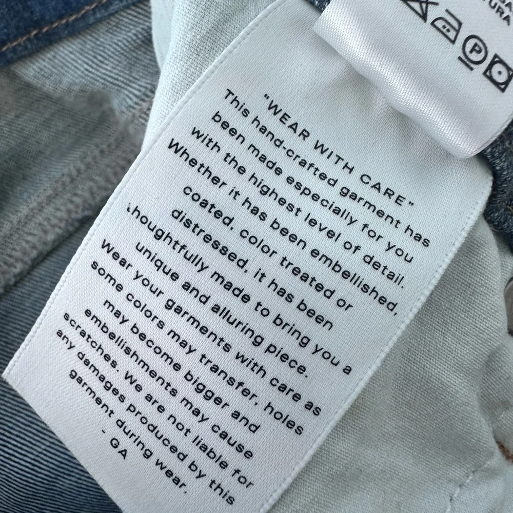 Good American Good Legs Always Fits Distressed Skinny Jeans Size 6-12 - Picture 8 of 8